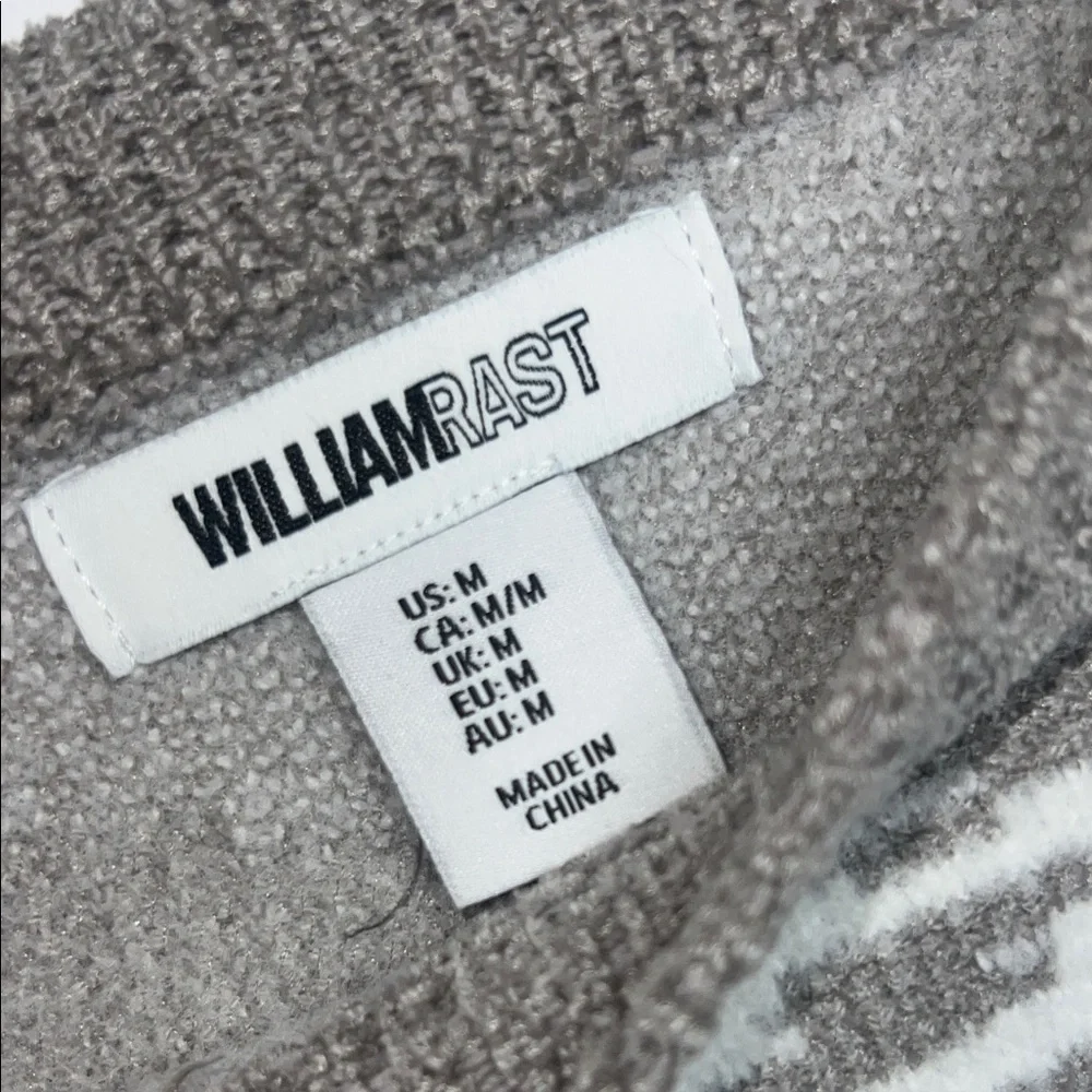 William Rast Gray and White Crew Neck Sweater - Picture 2 of 8